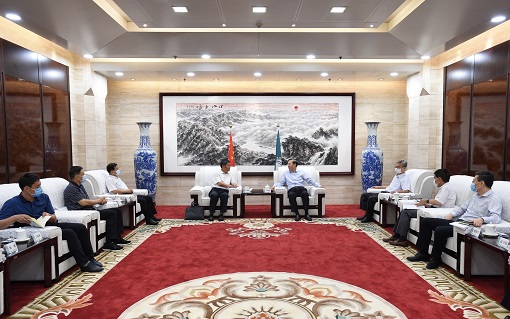 國(guó)家電網(wǎng)有限公司總經(jīng)理、黨組副書記辛保安會(huì)見(jiàn)寧夏回族自治區(qū)副主席吳秀章