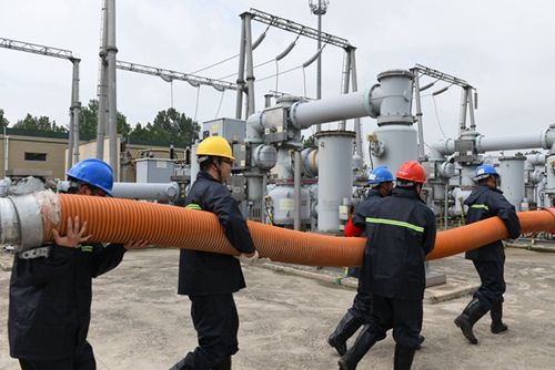 江蘇東海縣供電公司開展2021年變電站防汛應(yīng)急演練