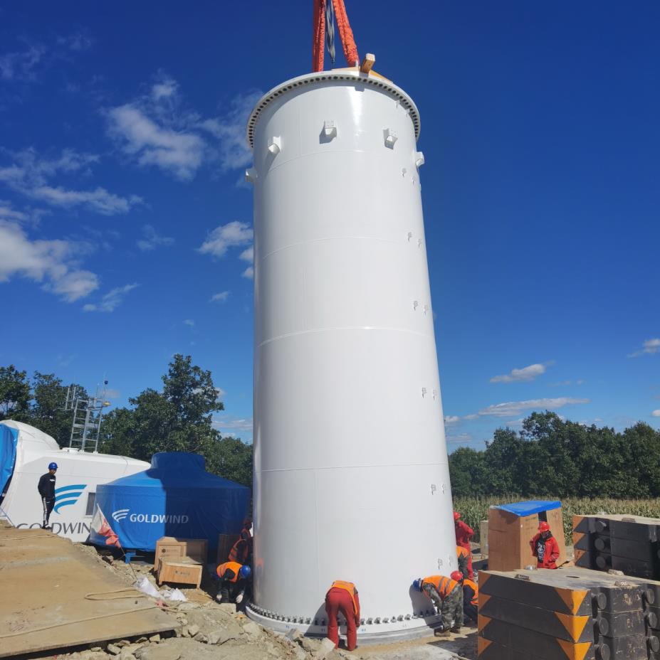 大唐黑龍江公司孫吳項(xiàng)目啟動首臺風(fēng)機(jī)吊裝工作