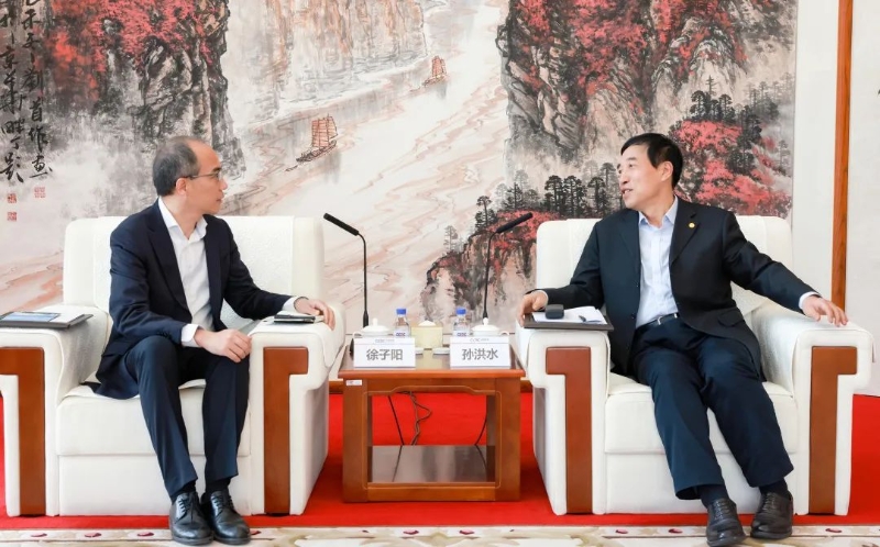 中國能建黨委副書記、總經(jīng)理孫洪水與中興通訊總裁徐子陽會談