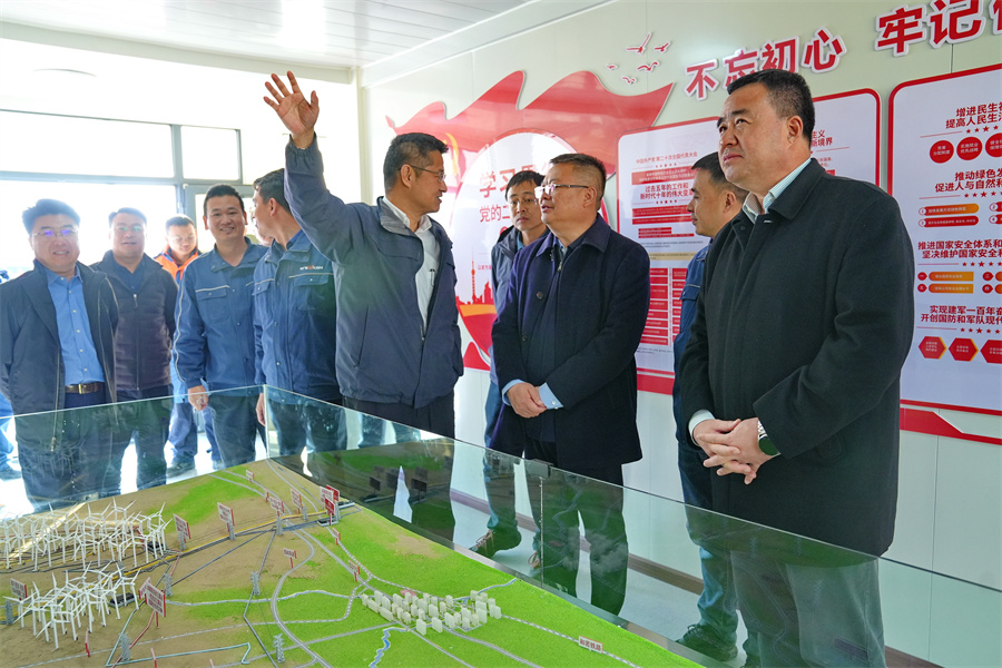 中廣核集團一行領(lǐng)導(dǎo)赴若羌調(diào)研若羌1000MW風電工程項目