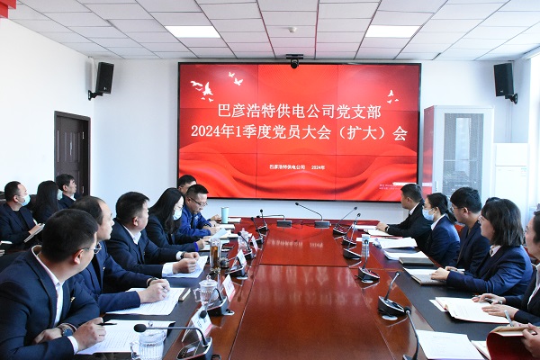 巴彥浩特供電公司黨支部召開警示教育大會