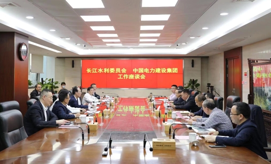 中國電建黨委書記、董事長丁焰章與長江水利委員會黨組書記、主任劉冬順會談