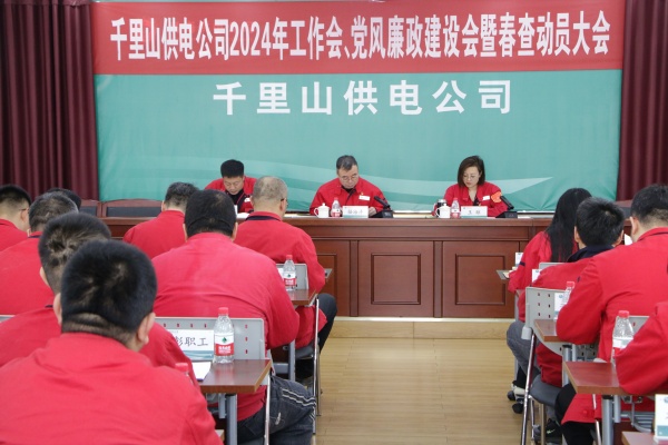 內(nèi)蒙古電力集團烏海千里山供電公司召開2024年工作會、黨風廉政建設會暨春查動員大會