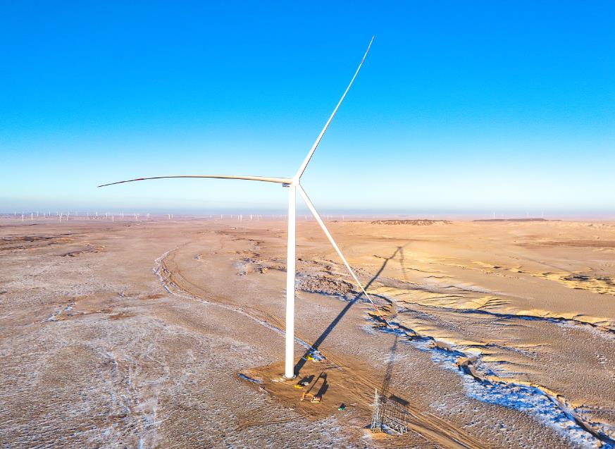 內(nèi)蒙古烏拉特后旗1000兆瓦風(fēng)電項目一標(biāo)段首臺