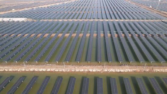 東營(yíng)輝陽200兆瓦漁光互補(bǔ)項(xiàng)目并網(wǎng)發(fā)電