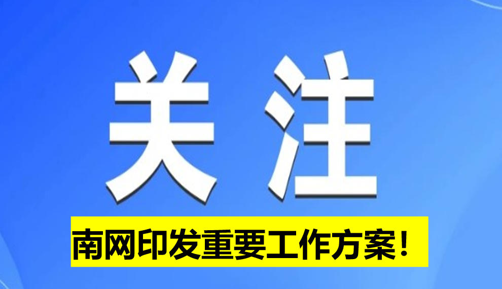 南網印發(fā)重要工作方案！